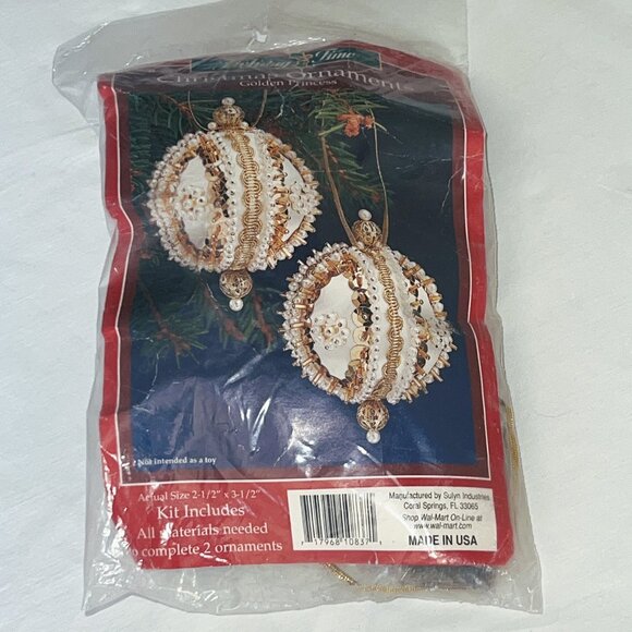 SULYN Holiday Christmas Ornament Kit, Golden Princess Beaded, sequins craft kit - Picture 1 of 4